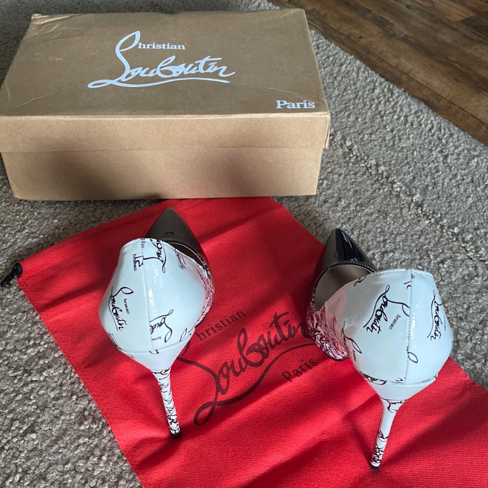 Christian Louboutin graffiti style woman’s high heels